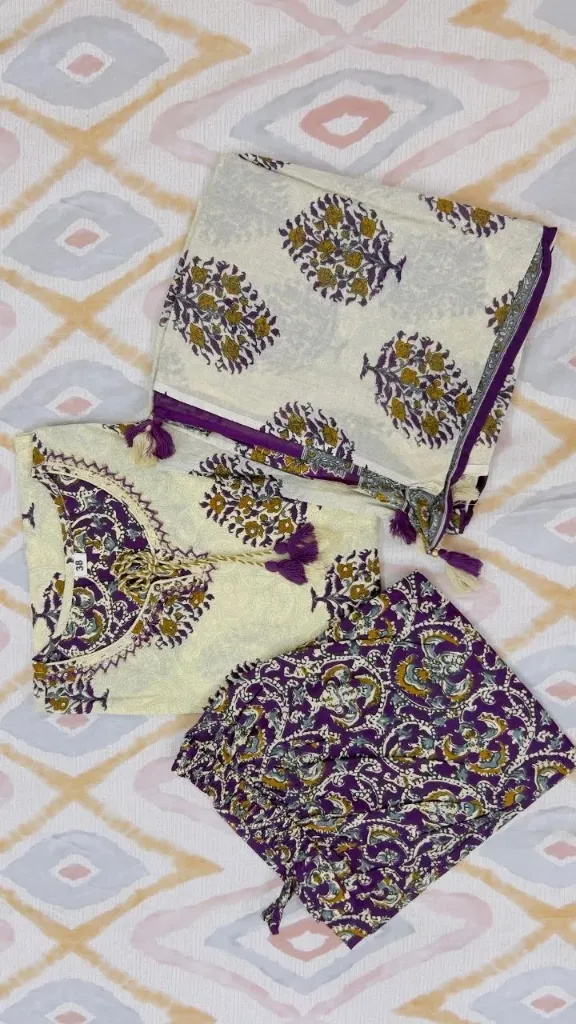 Kurta Set (Small, Purple)